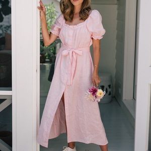 Classic Sleeper Brigitte Dress 100% Linen